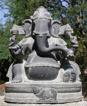 Stone Garden Ganesh Statue