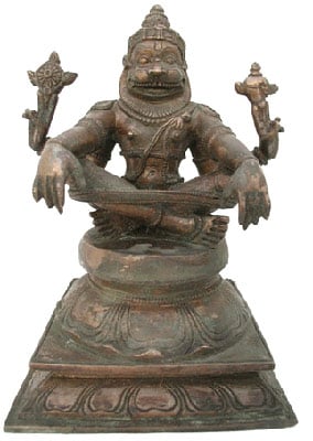 Yoga Narasimha Bronze Sculpture of Narashima