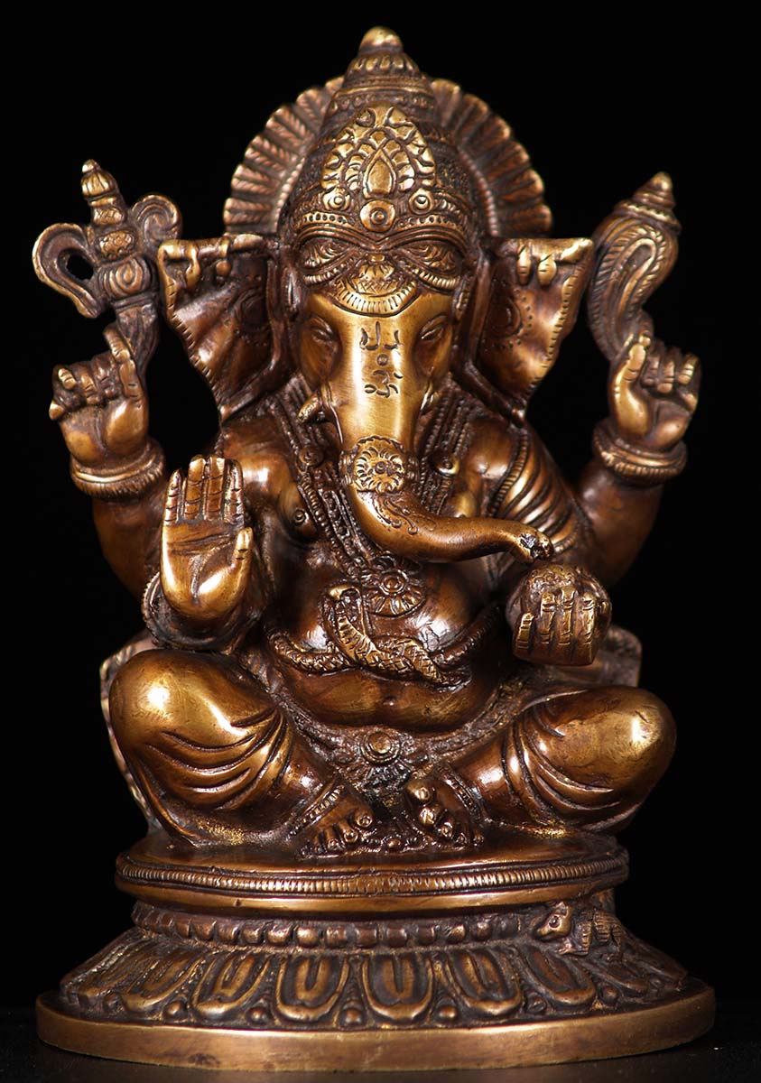 Small Brass Ganesha Statue 9 61bs7z Hindu Gods And Buddha Statues 0948