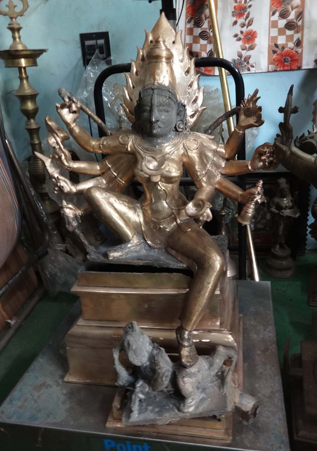 PREORDER Bronze Kali Seated 8 Arms 24" (#91b98): Hindu Gods & Buddha ...