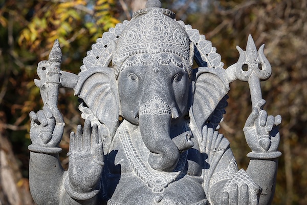 Black Marble Ganesha Sculpture