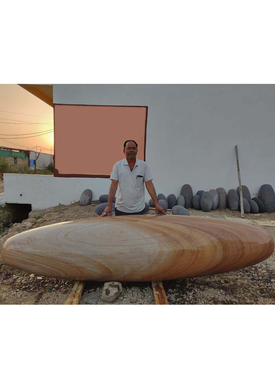 10 Foot Enormous Narmada Shiva Lingam 120"