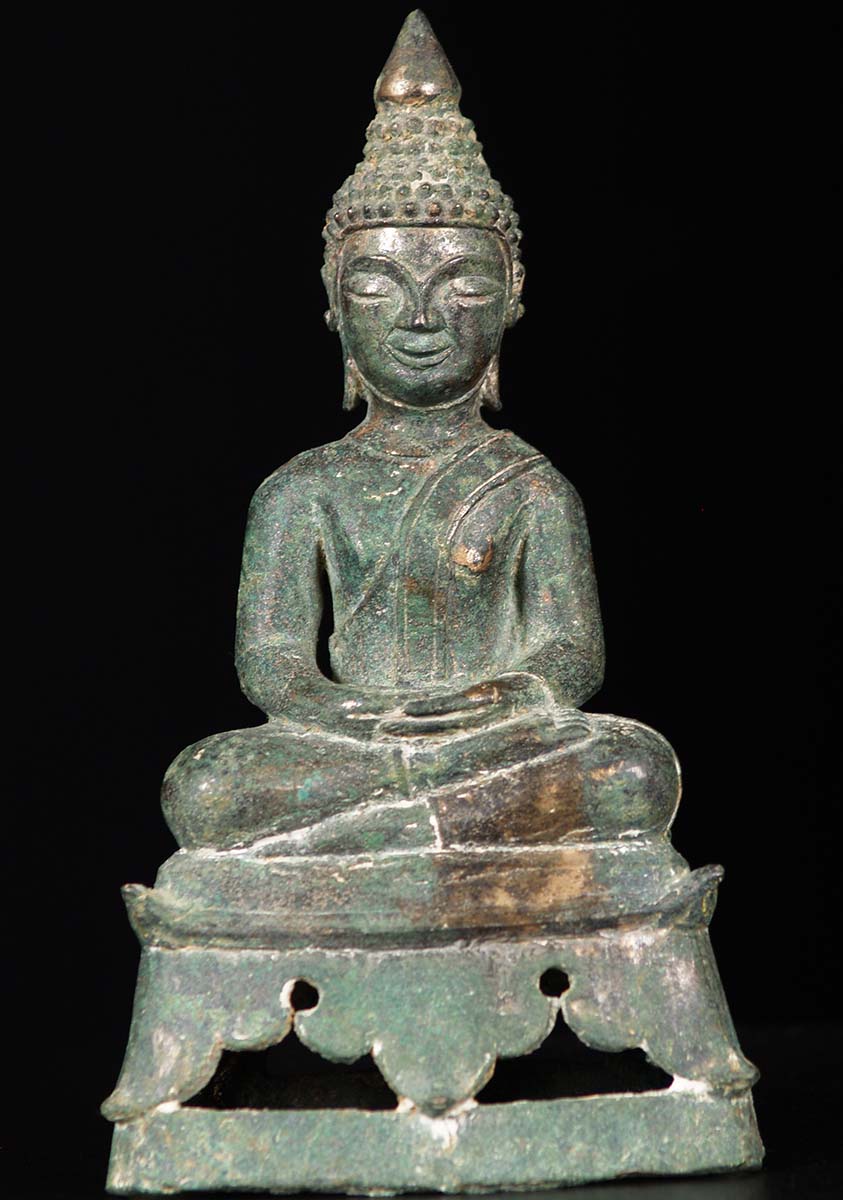 SOLD Antique 17th Century Laotian Buddha Bronze 7" (#5a4): Hindu Gods