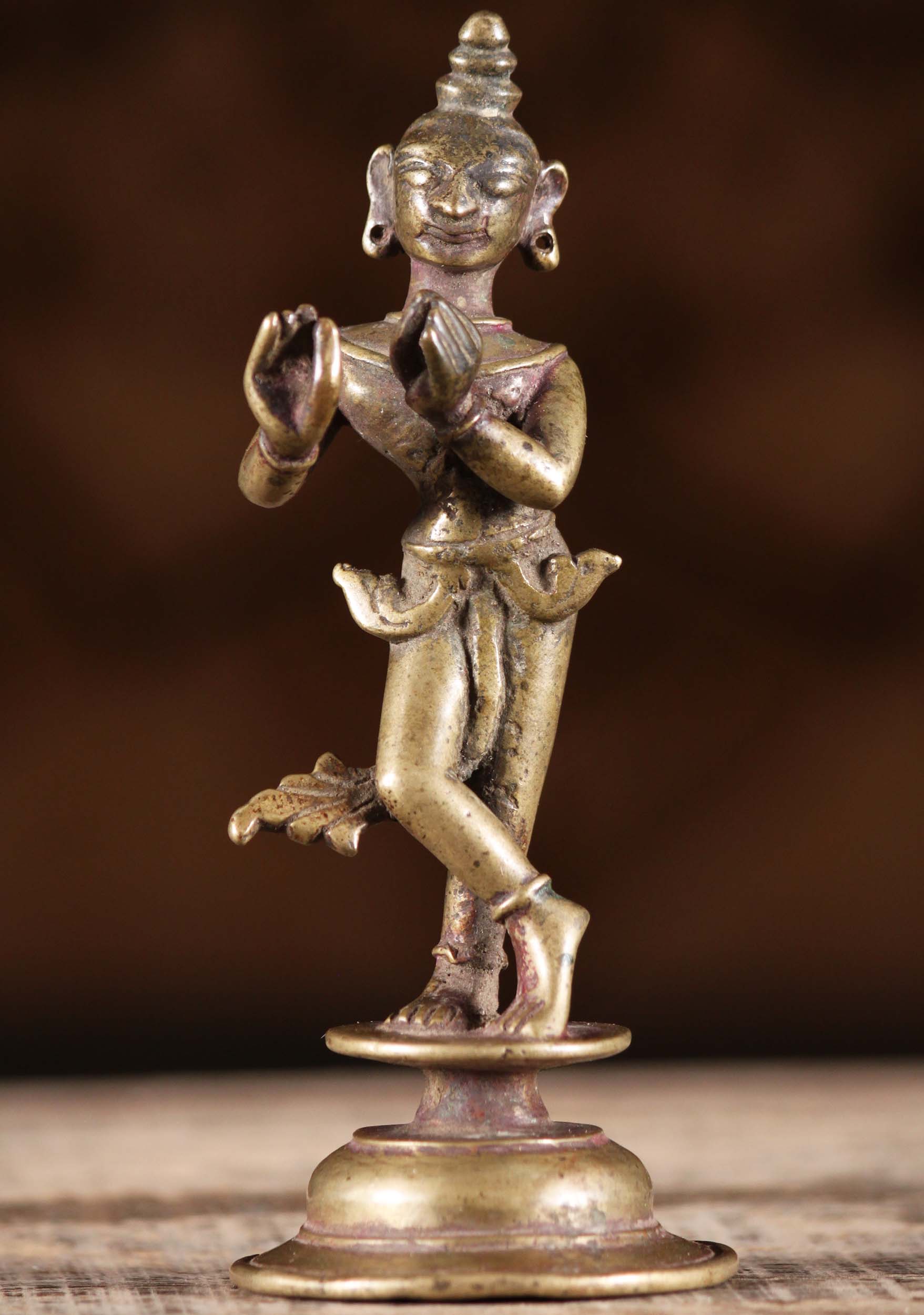 17th Century Antique Bronze Gopal Krishna 5.5"