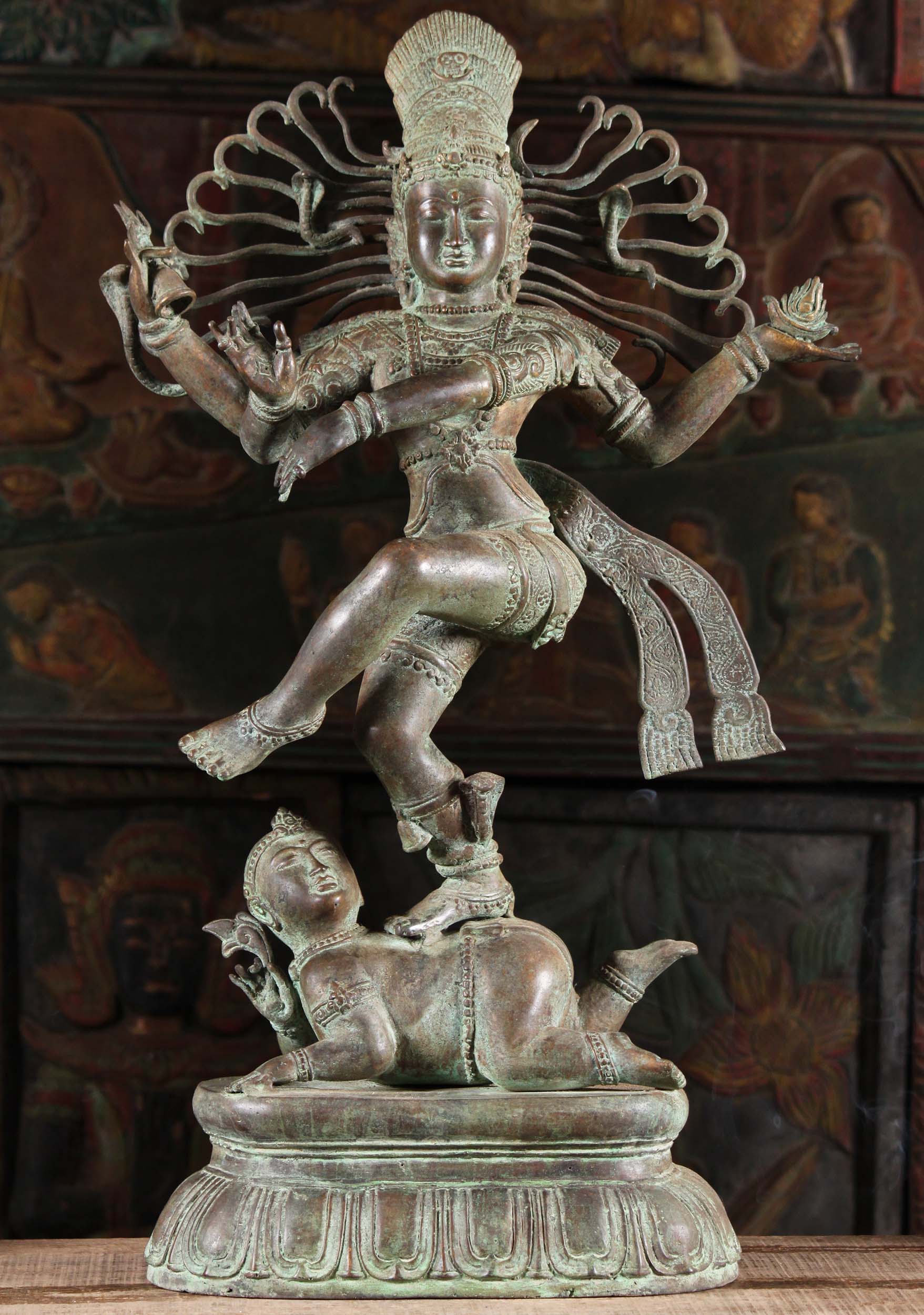 Sold Brass Dancing Shiva Statue As Nataraja 28 105bb1 Lotus Sculpture