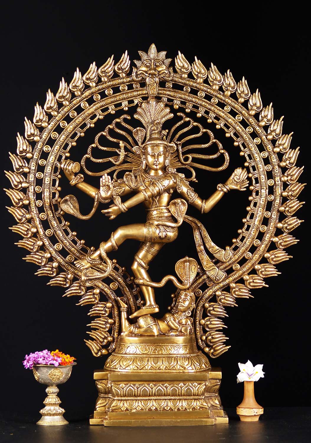 Brass Nataraja Statue with Oval Arch 28