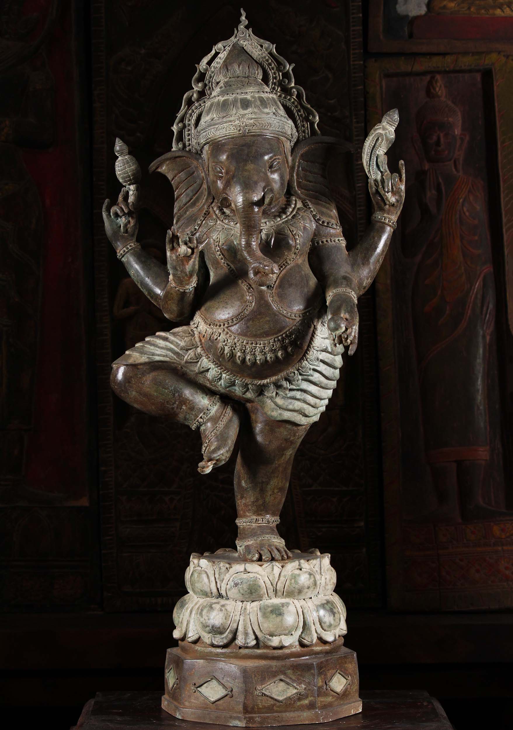 Thai Style Dancing Ganesha Statue 42"