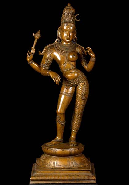 Bronze Androgynous Shiva as Ardhanari 42"