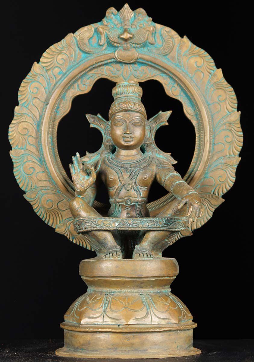 Bronze Ayyappan Statue 13"