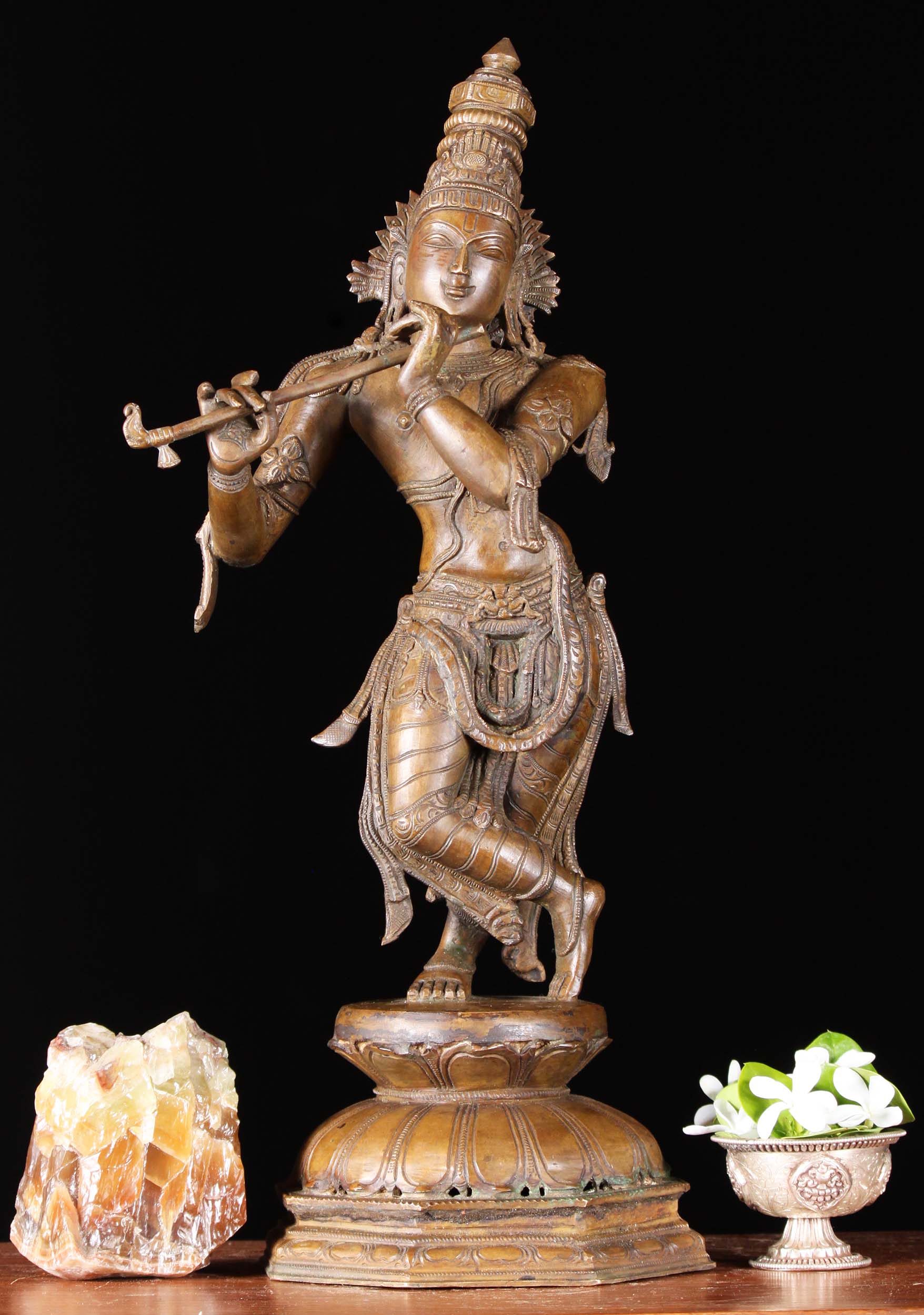 Buy Idol Collections Multicolor Brass Krishna Idol Standing Pose l GOD  IDOLS Online at Best Prices in India - JioMart.