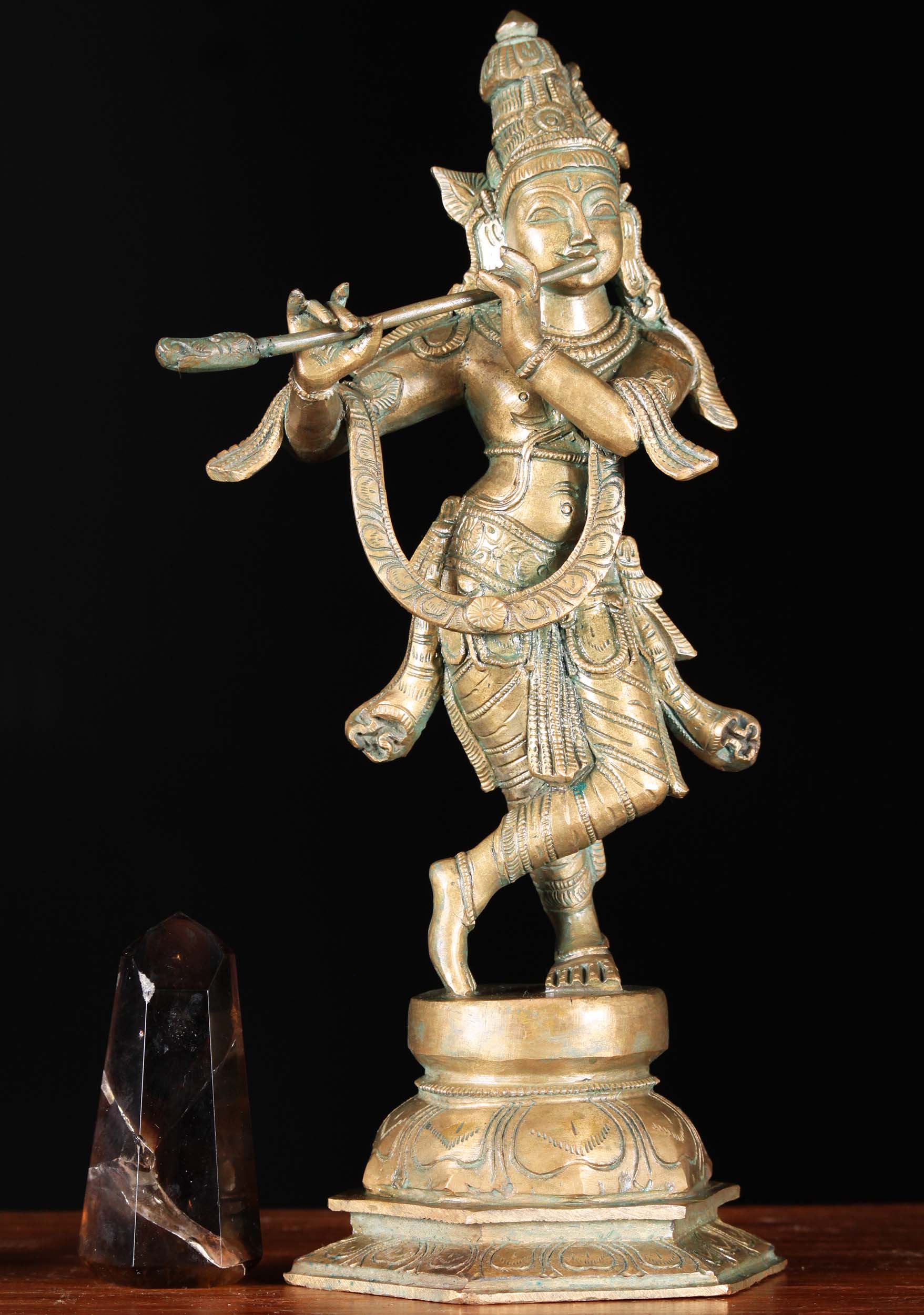 Bronze Gopal Krishna Statue 12"