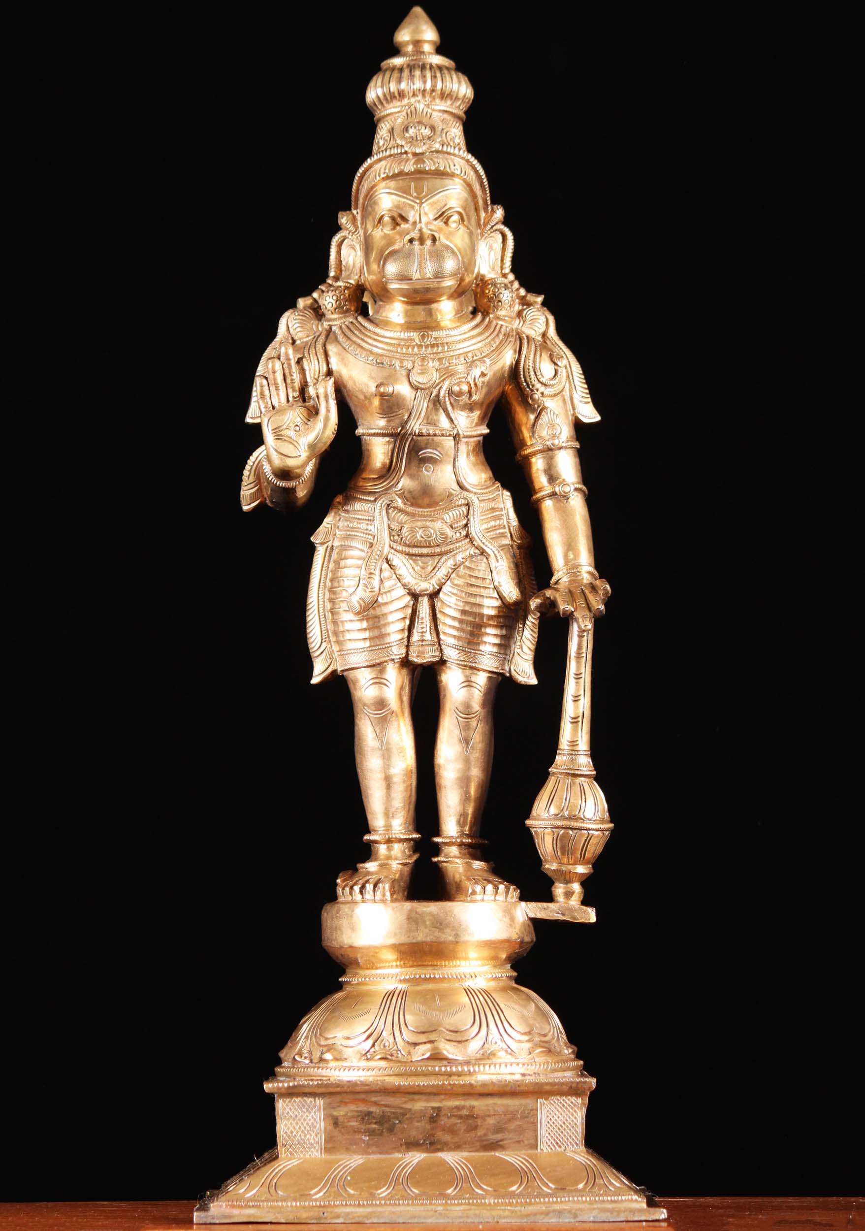 Bronze Hanuman Statue in Abhaya Mudra 24"