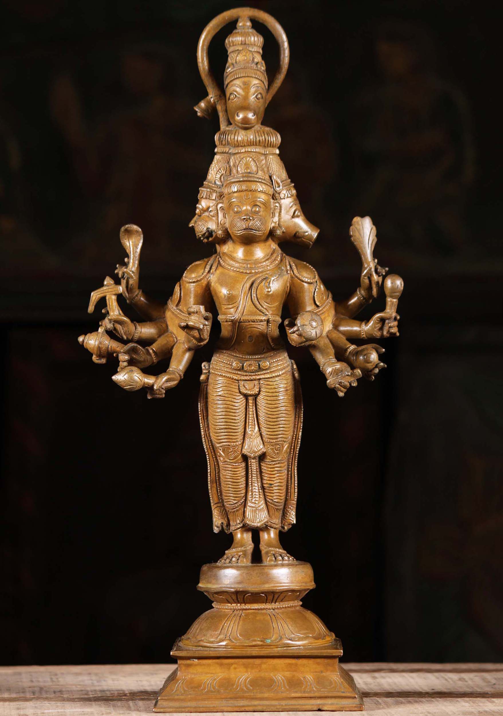 SOLD Bronze Panchamukthi Hanuman With 5 Heads 15