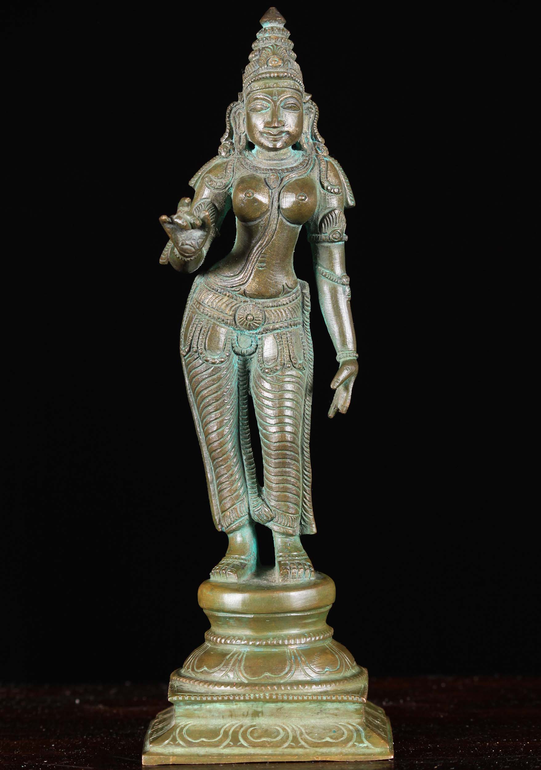 Bronze Parvati As Shivakami Murti 9"