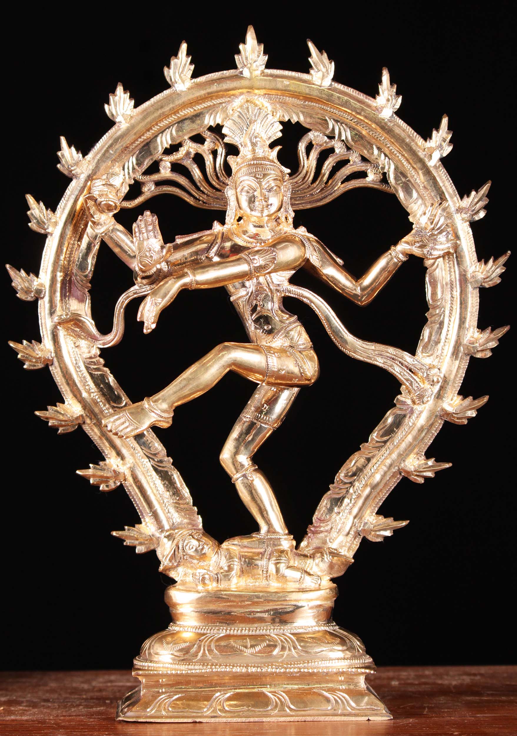 Bronze Polished Dancing Shiva Nataraja Statue 10"