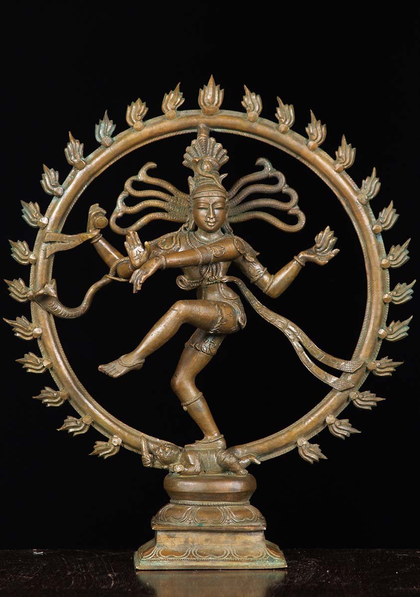 Bronze Dancing Shiva Statue 13"