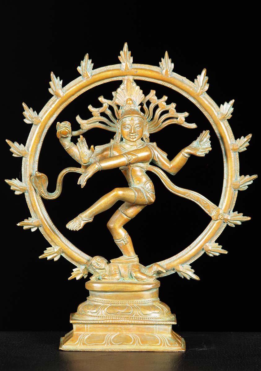 Bronze Small Dancing Shiva Statue 10"