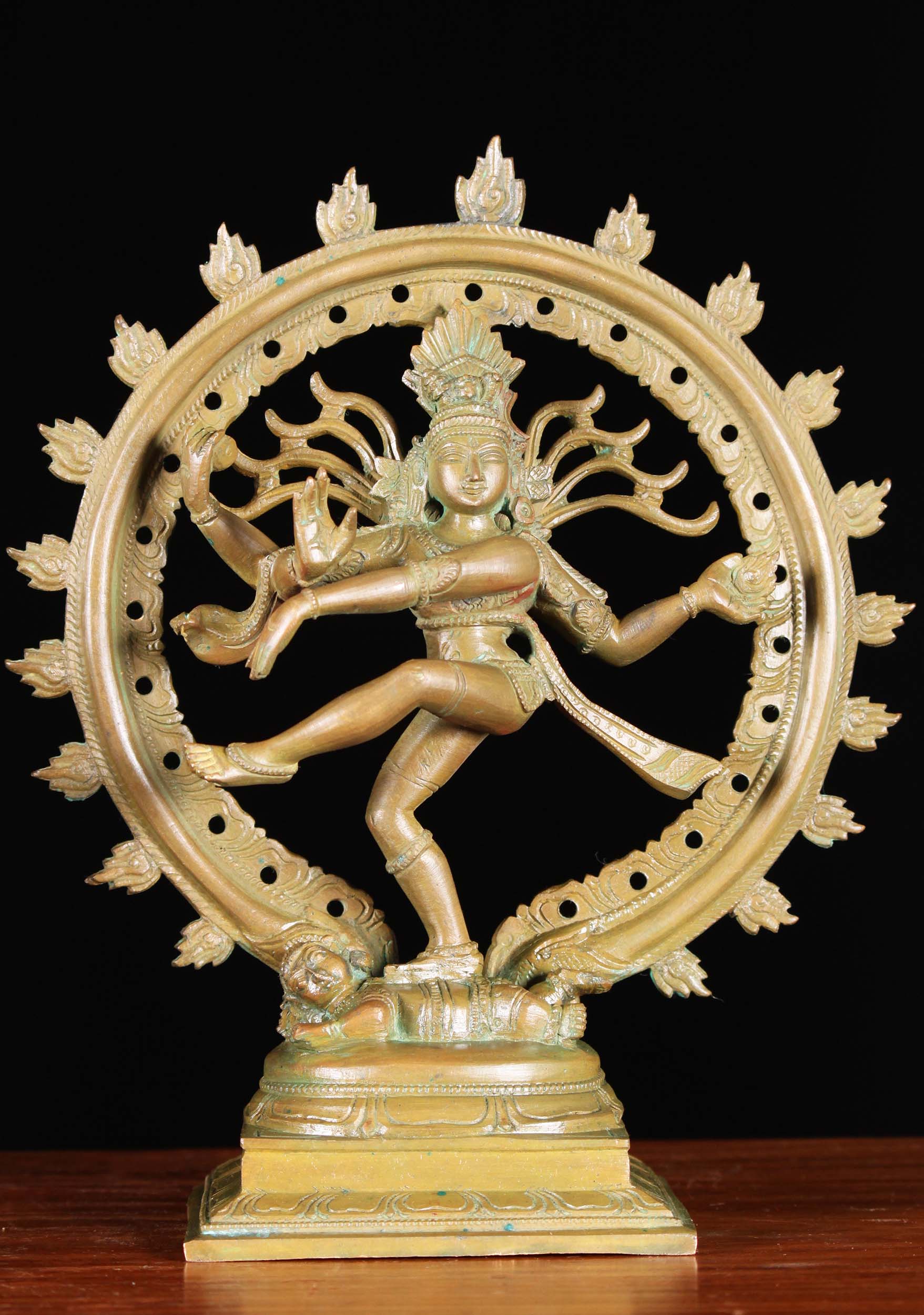 SOLD Bronze Small Nataraja Statue with Triple Arch 9