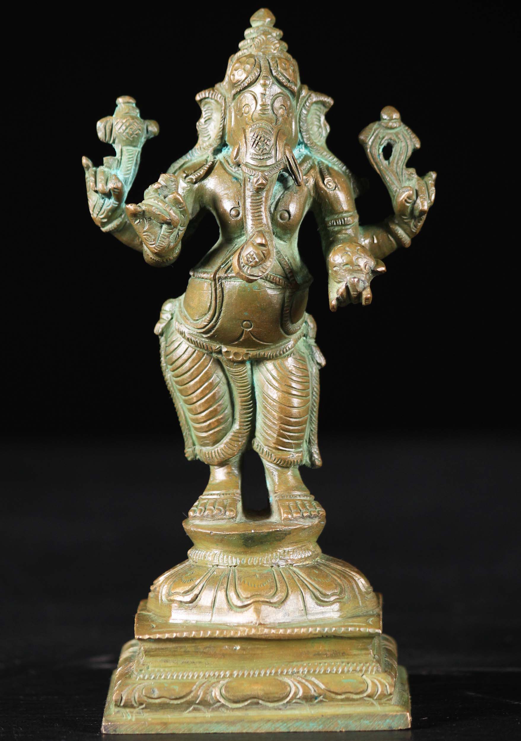 Bronze Standing Ganesh Sculpture 6"