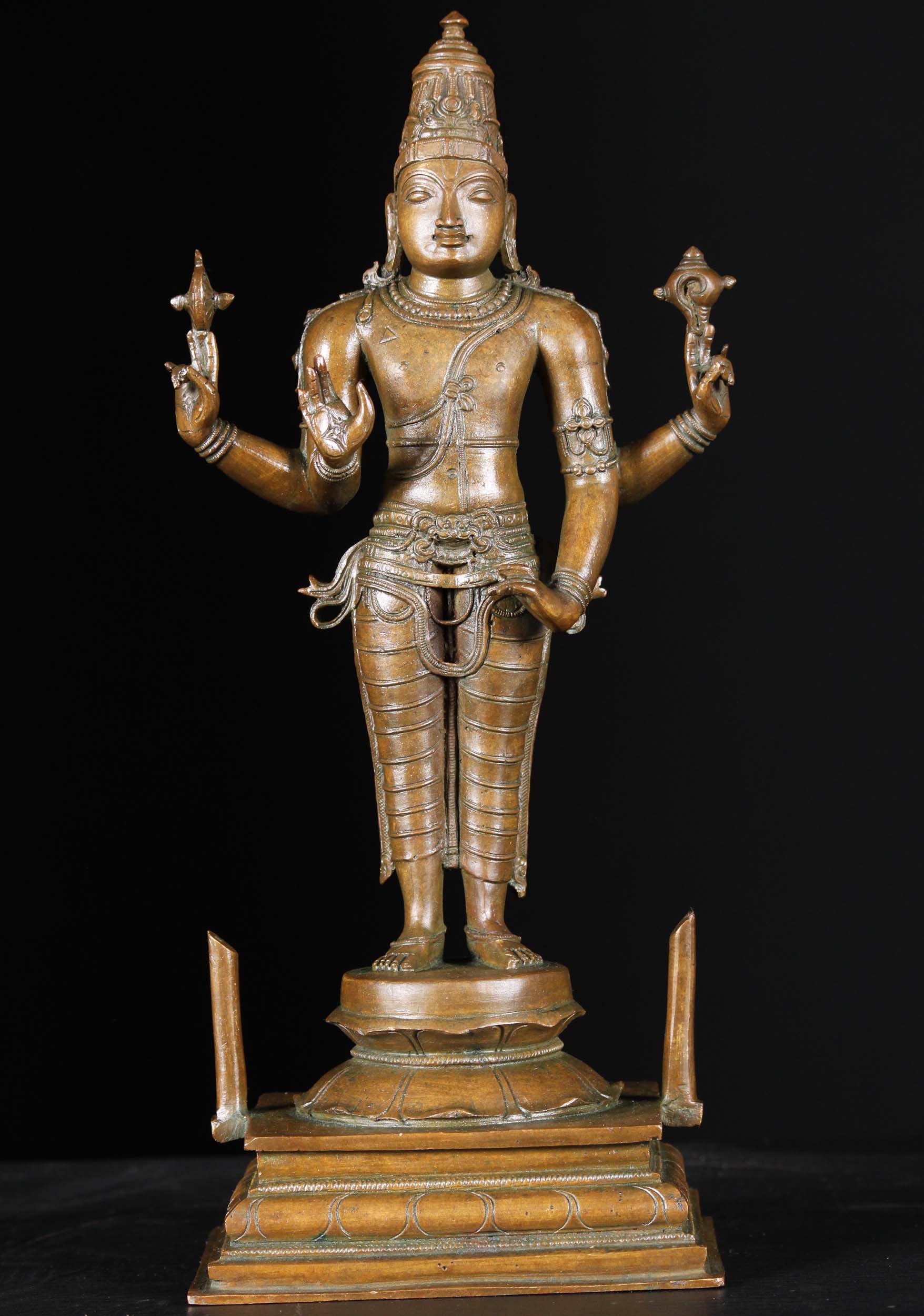 Bronze Standing Vishnu 13"