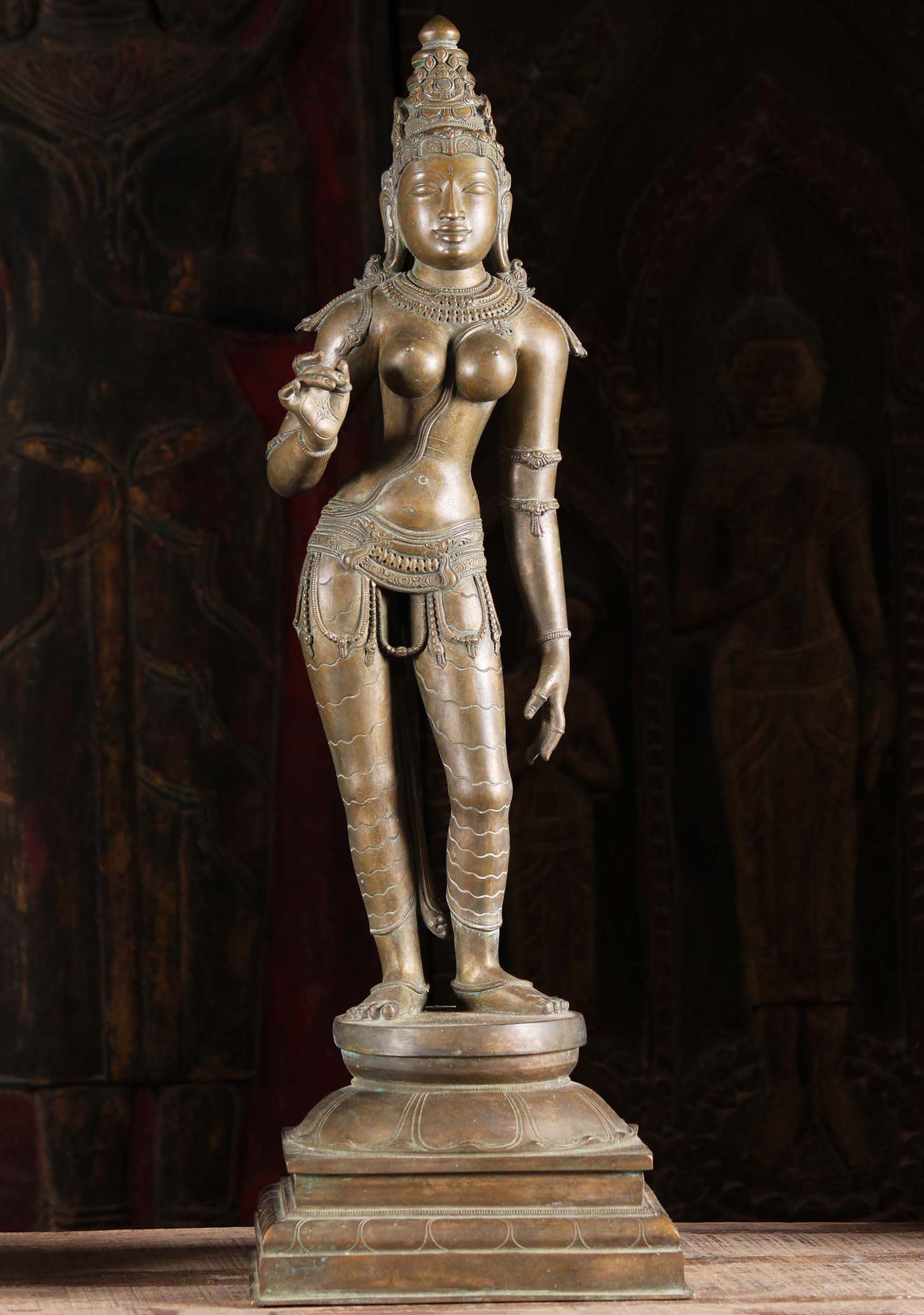 Sold Bronze Statue Parvati As Shivakami 29 99b108 Hindu Gods And Buddha Statues