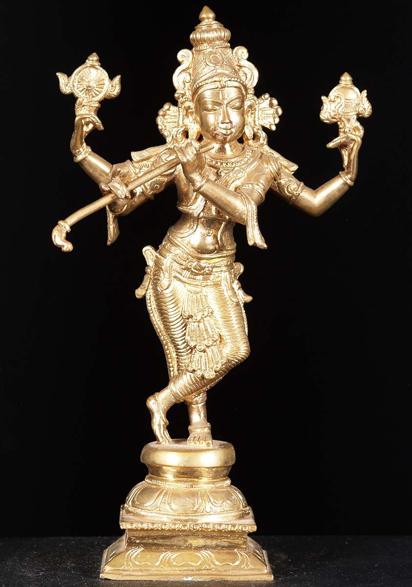 Bronze Venugopal Statue 10"