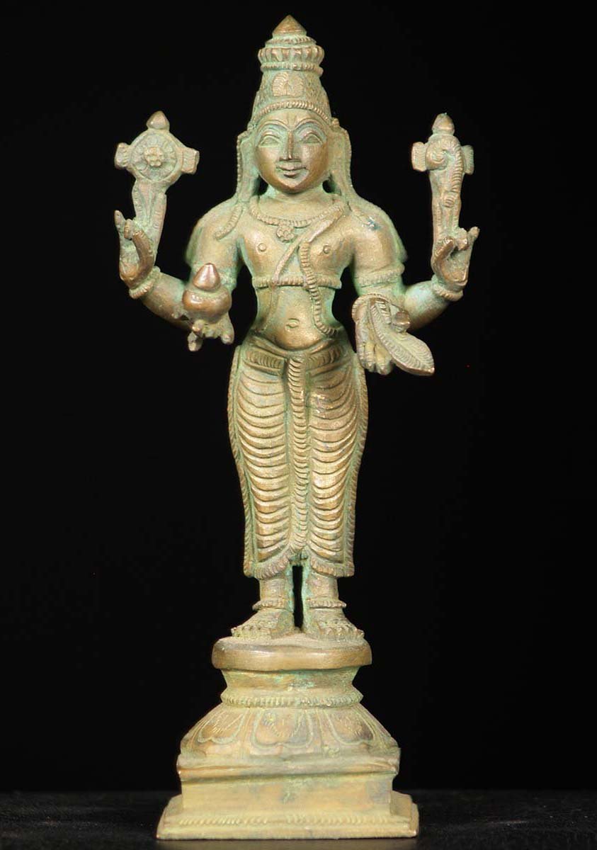 Bronze Lord Dhanvanatri Statue 6"