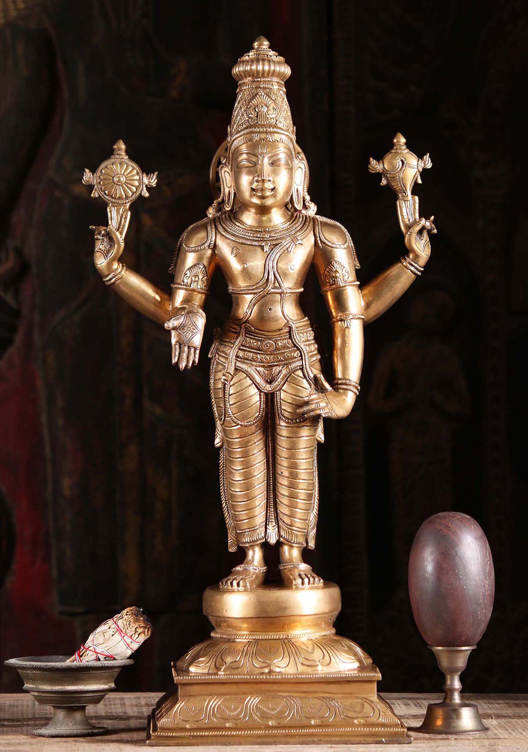 Bronze Vishnu Tirupati Balaji Statue 23"