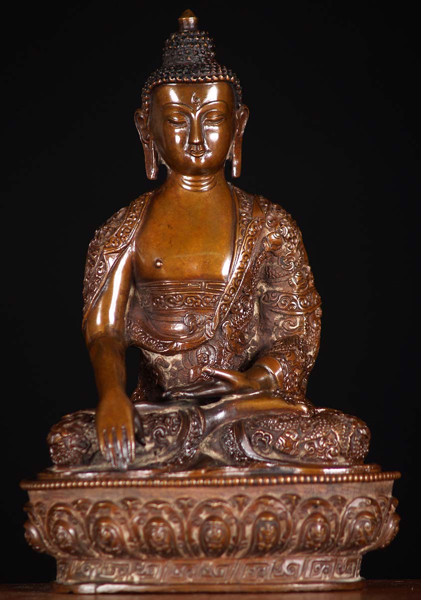 SOLD Nepali Buddha Touching Earth Sculpture 9