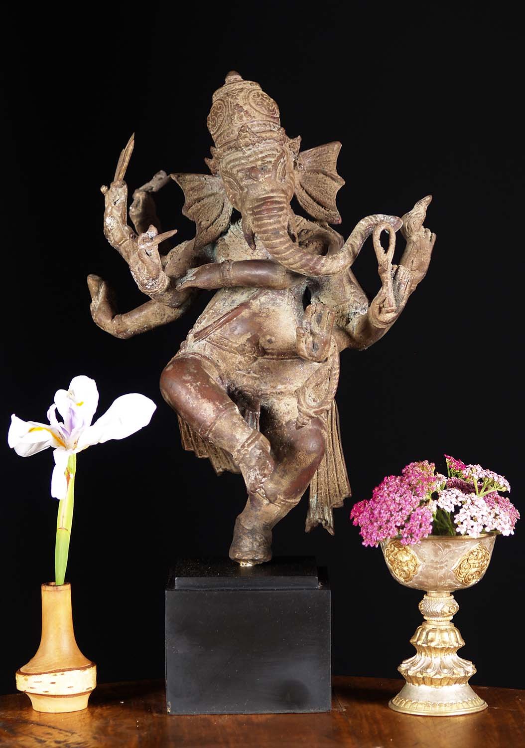 Brass Dancing Ganesh Statue 15"