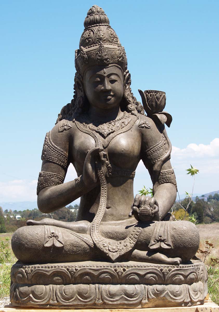 Stone Beautiful Devi Tara Statue 63"