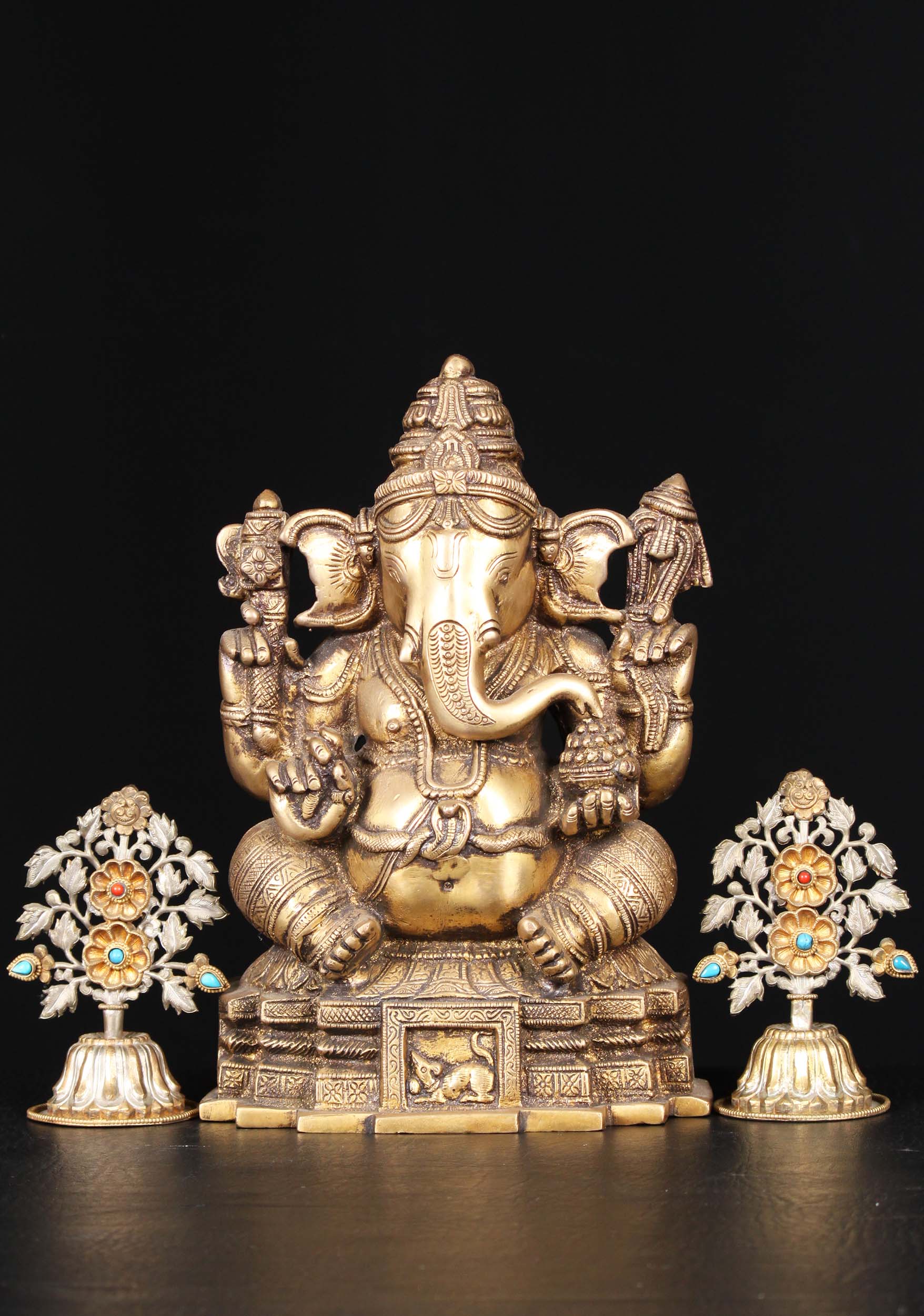 Brass Ganesh Statue 11"