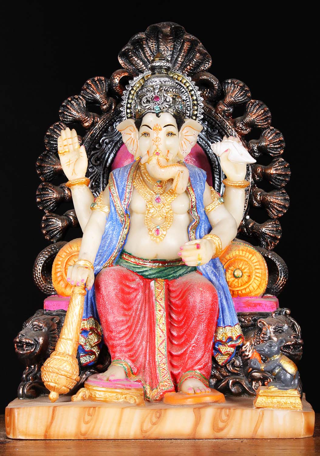 Fiber Lalpagh Raja Ganesh, Mumbai Ganesha 15"