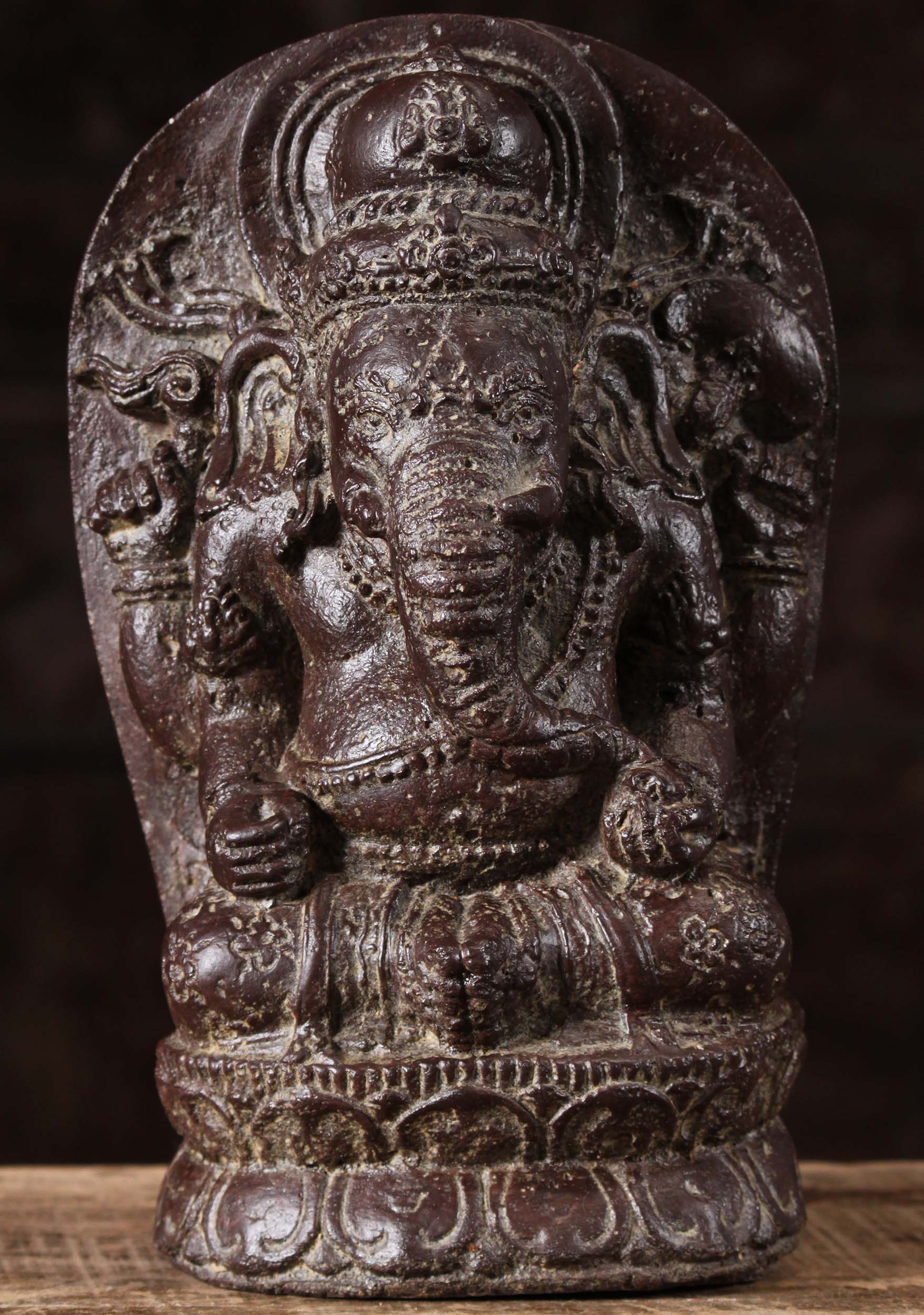 Garden Ganesh with Mahakala Sculpture 11"