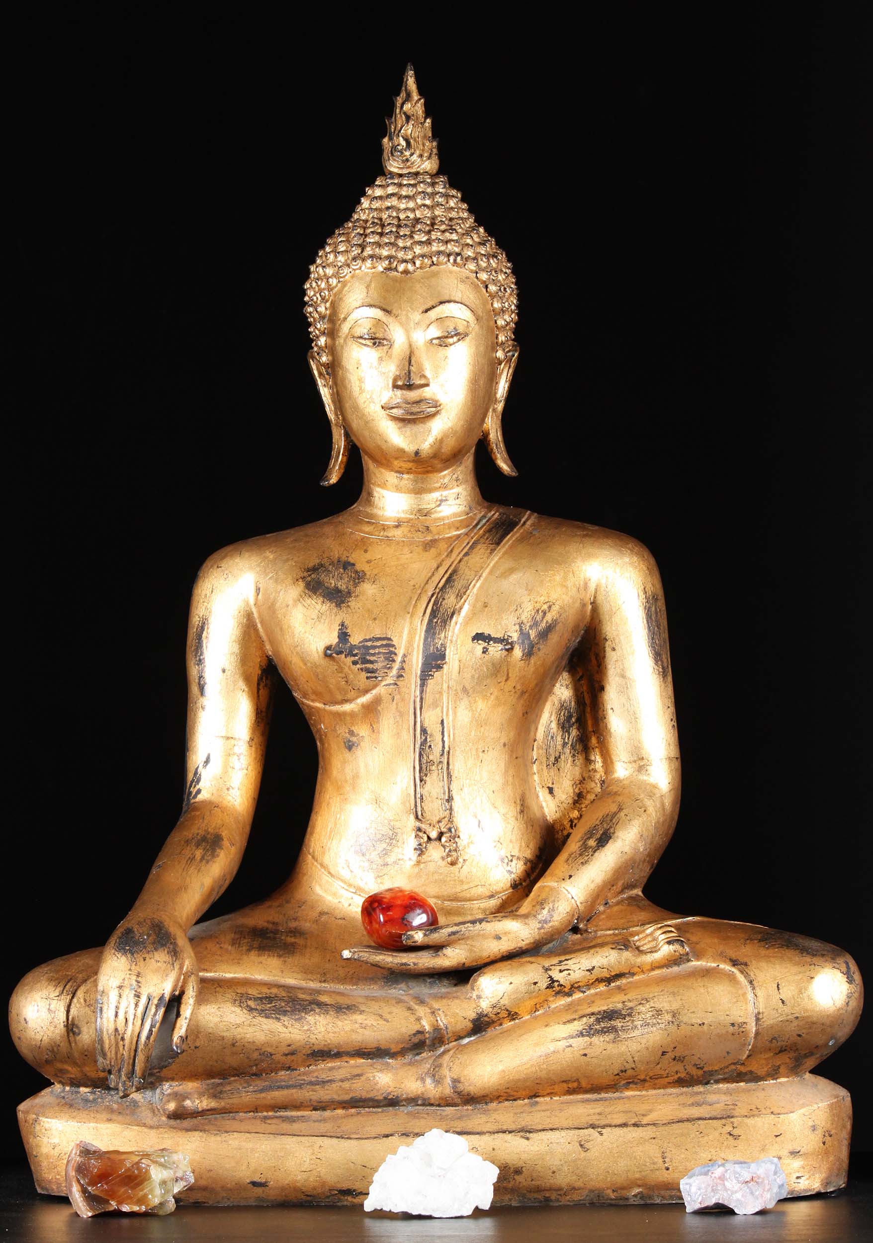 Gold Leaf Sukhothai Style Buddha Statue 38"