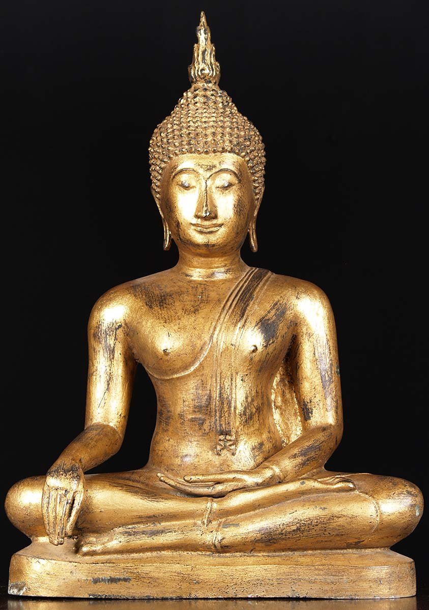 Golden Sukhothai Buddha Statue 29"