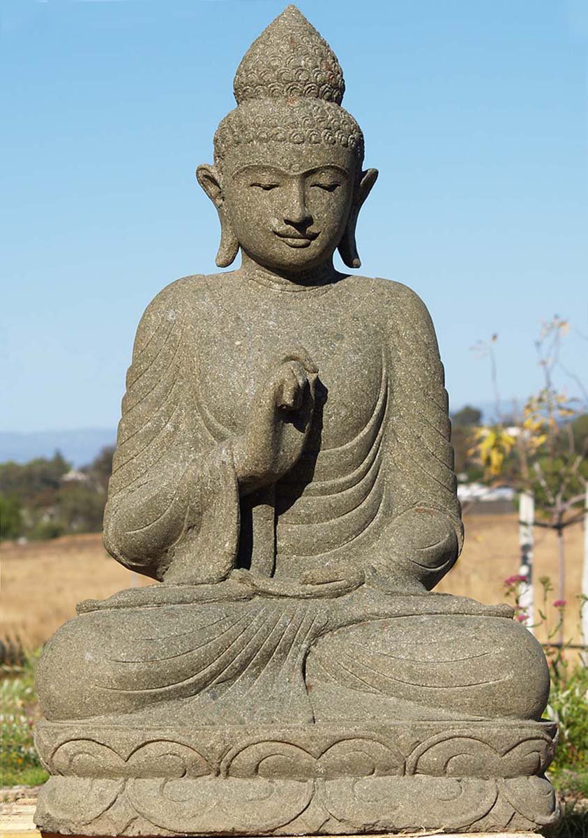 Green Stone Vitarka Buddha 39"