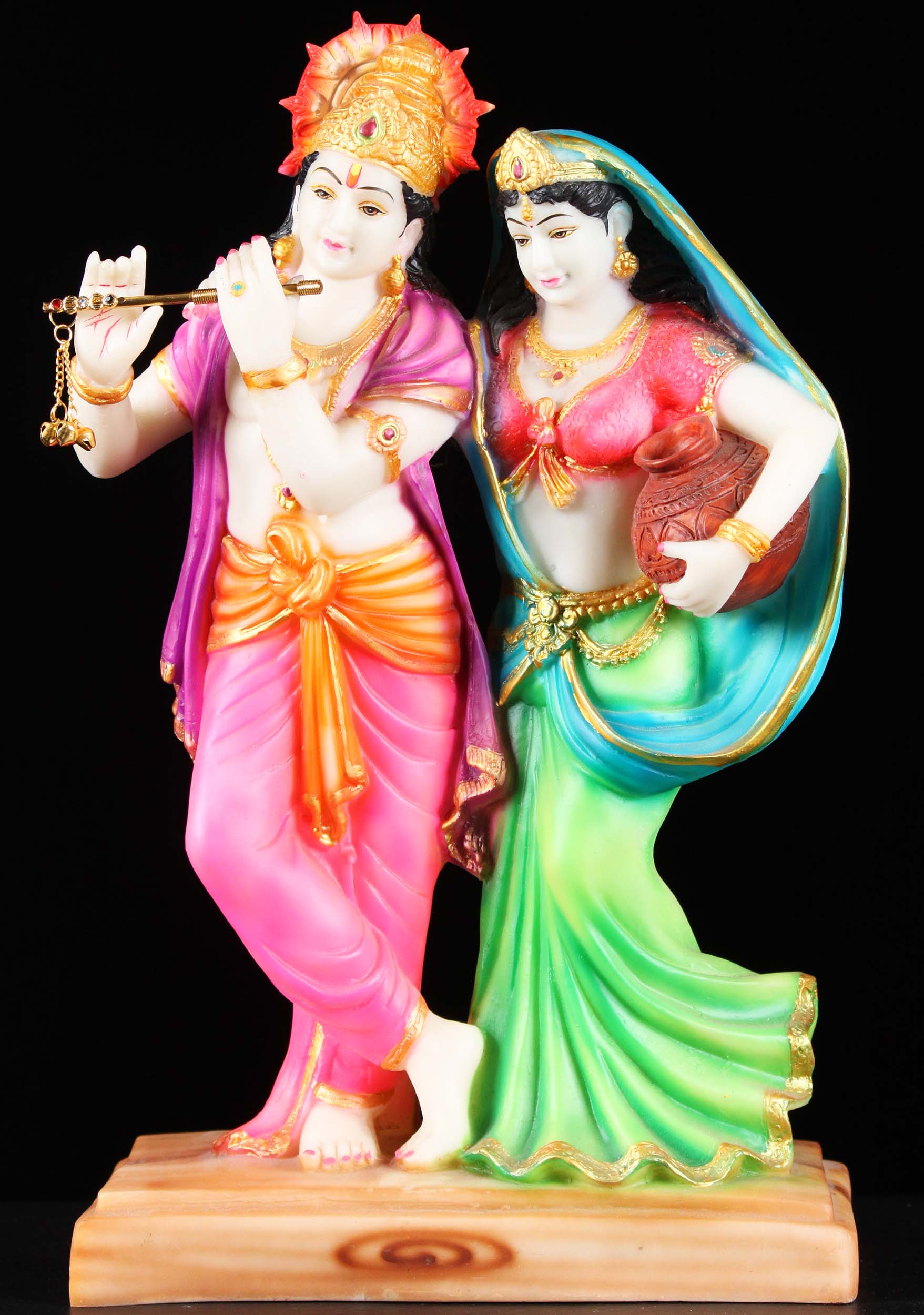 Fiber Radha with Krishna Playing the Flute 16