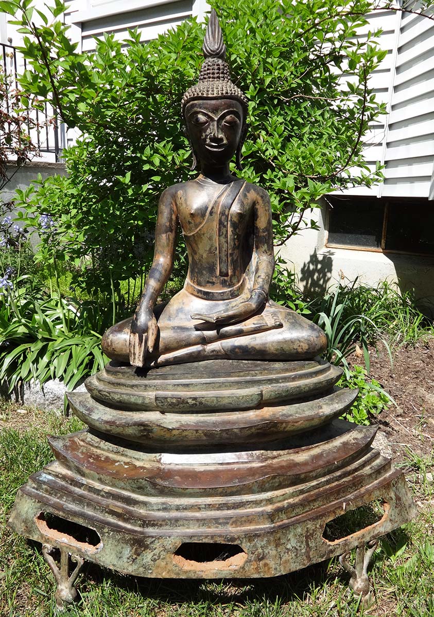 SOLD Buddha Statue on Raised Throne 40