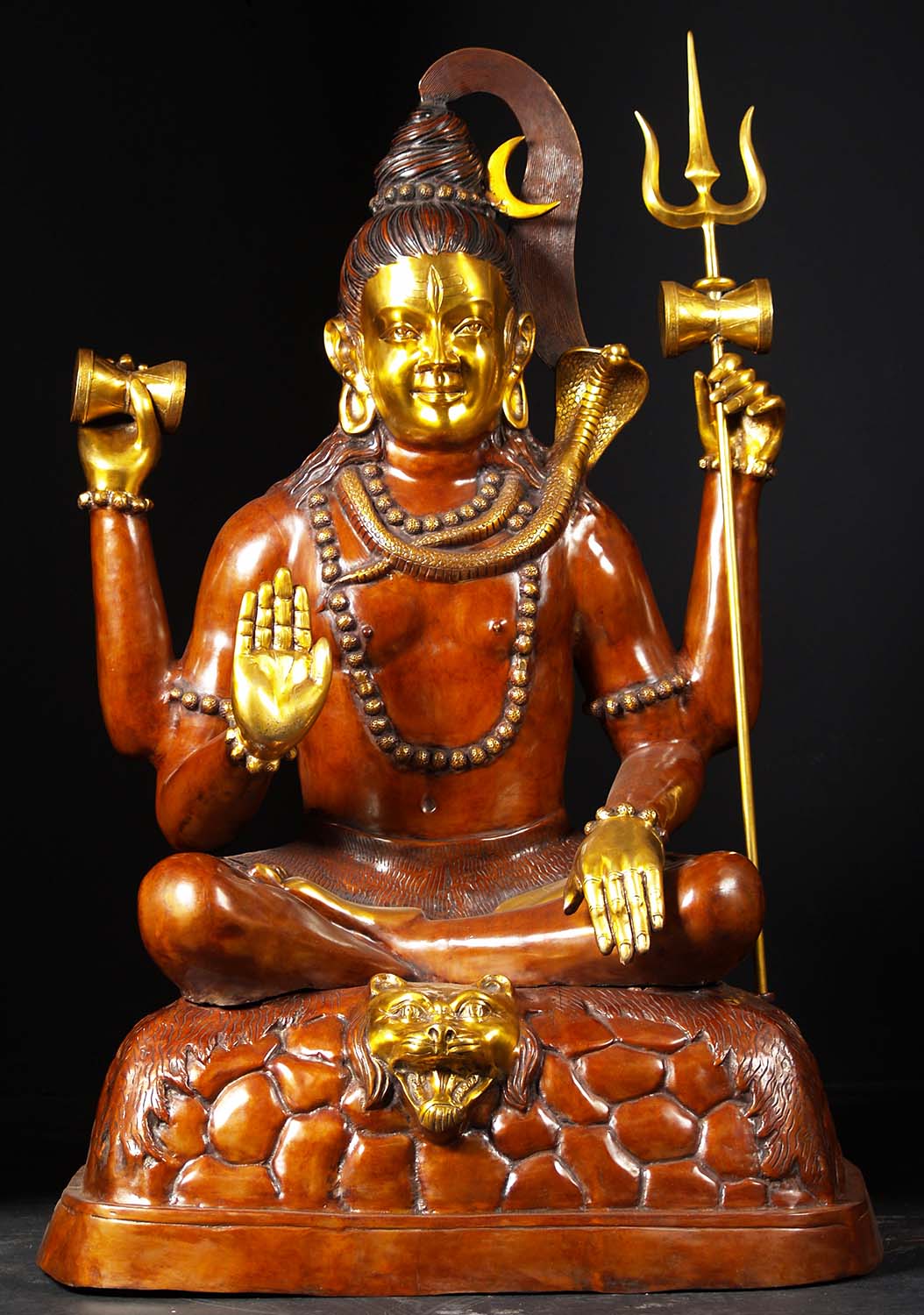 Brass Abhaya Mudra of Protection Standing Hindu God Hanuman Holding Club  16
