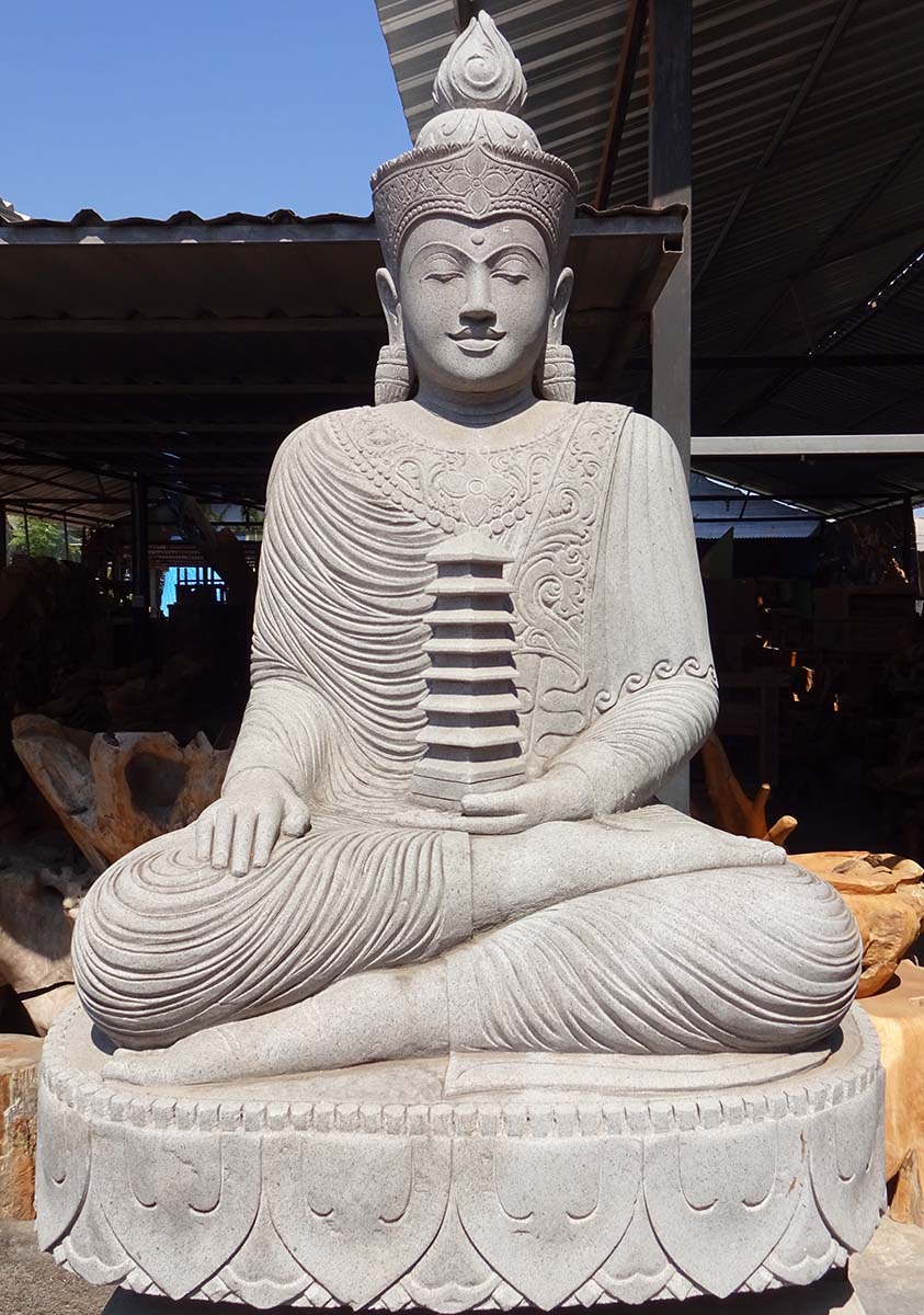 SOLD Large Garden Buddha Holding Pagoda 75" (#77ls109 ...