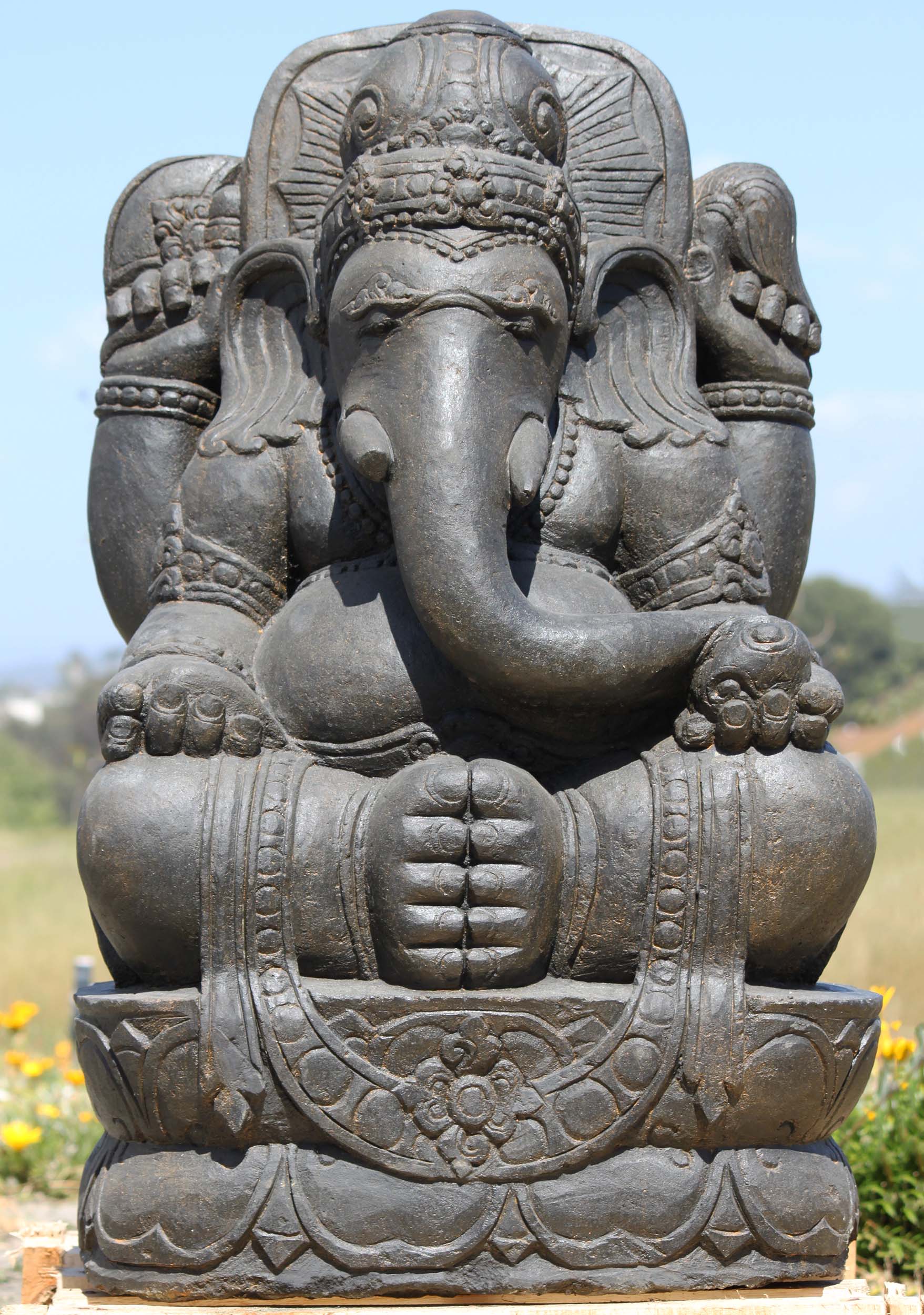 SOLD Large Stone Garden Ganesha Sculpture 40