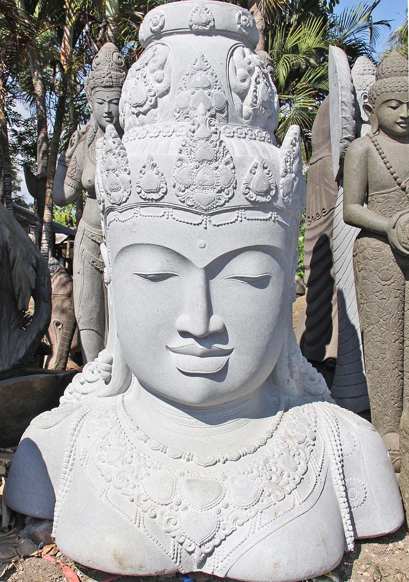 Large Stone Devi Tara Bust 83"