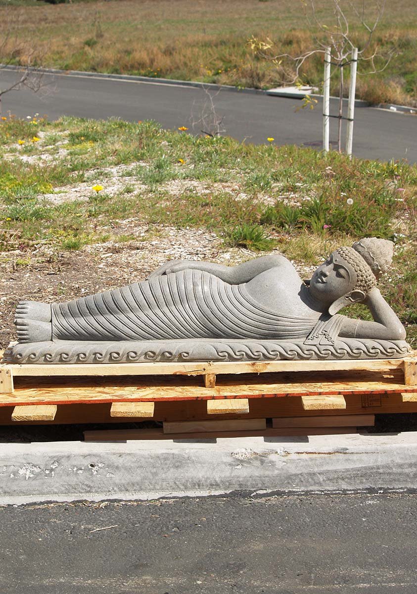 Stone Garden Reclining Buddha Statue 58"