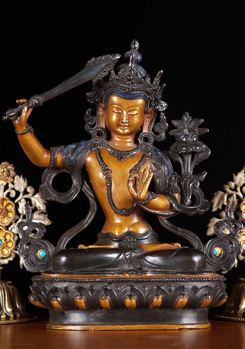Nepali Manjushree Statue Holding Sword 9 5n6z Hindu Gods