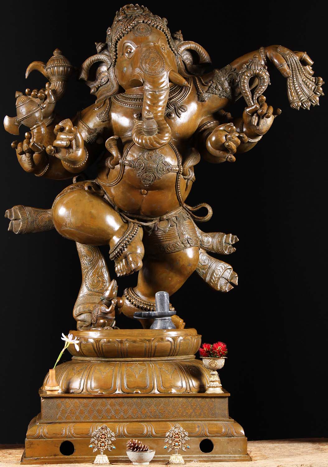 Buy Idol Collections Multicolor Brass Lakshmi, Ganesh, Saraswati Idols  Golden Multicolor Seated Pose, Copper Red Dancing Ganesha In Finish, 9 Inch  Online at Best Prices in India - JioMart.