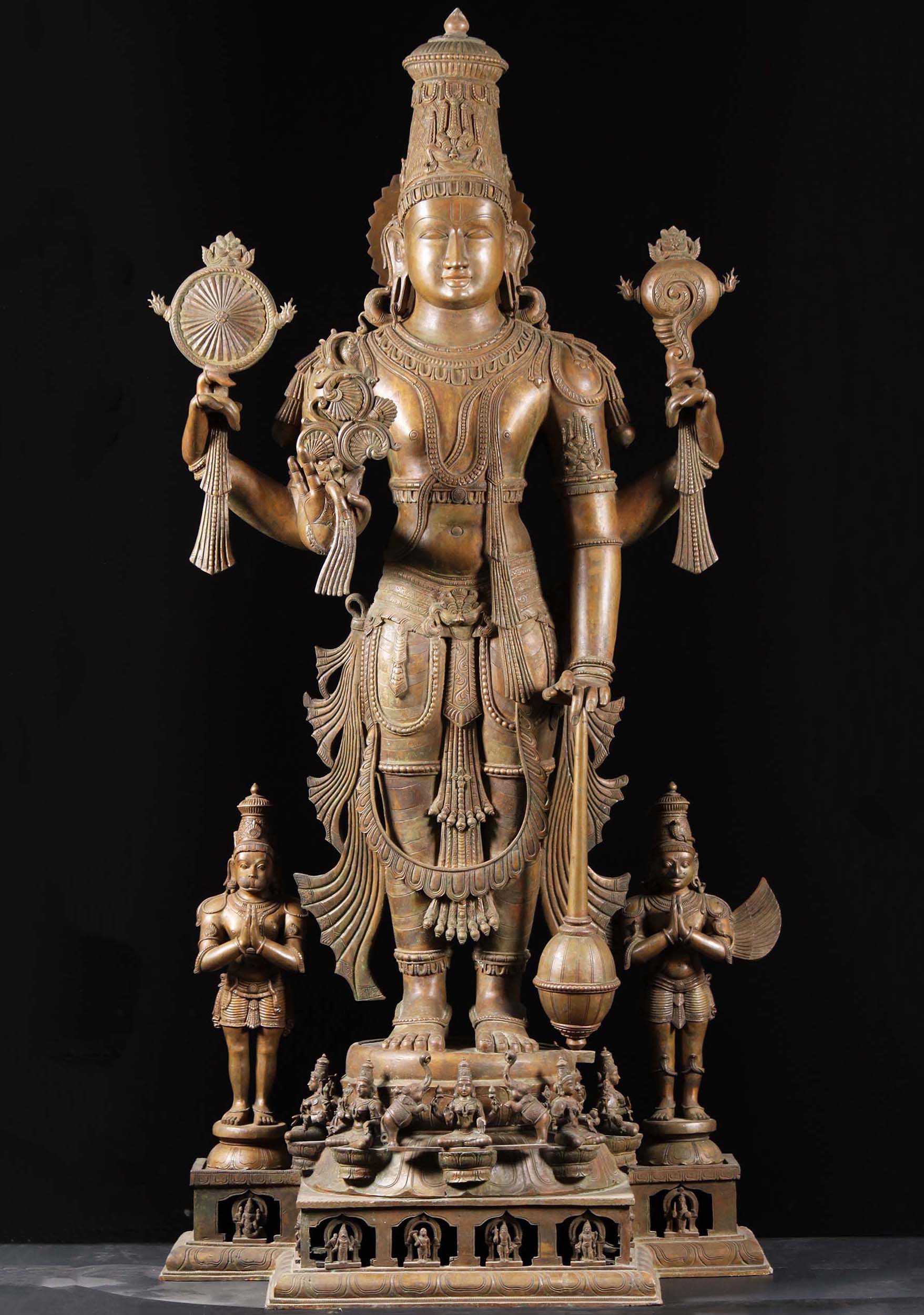 Bronze Vishnu with Avatars & Ashtalakshmi