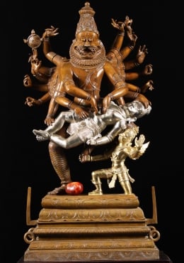 SOLD Bronze Varaha Statue with Lakshmi 15