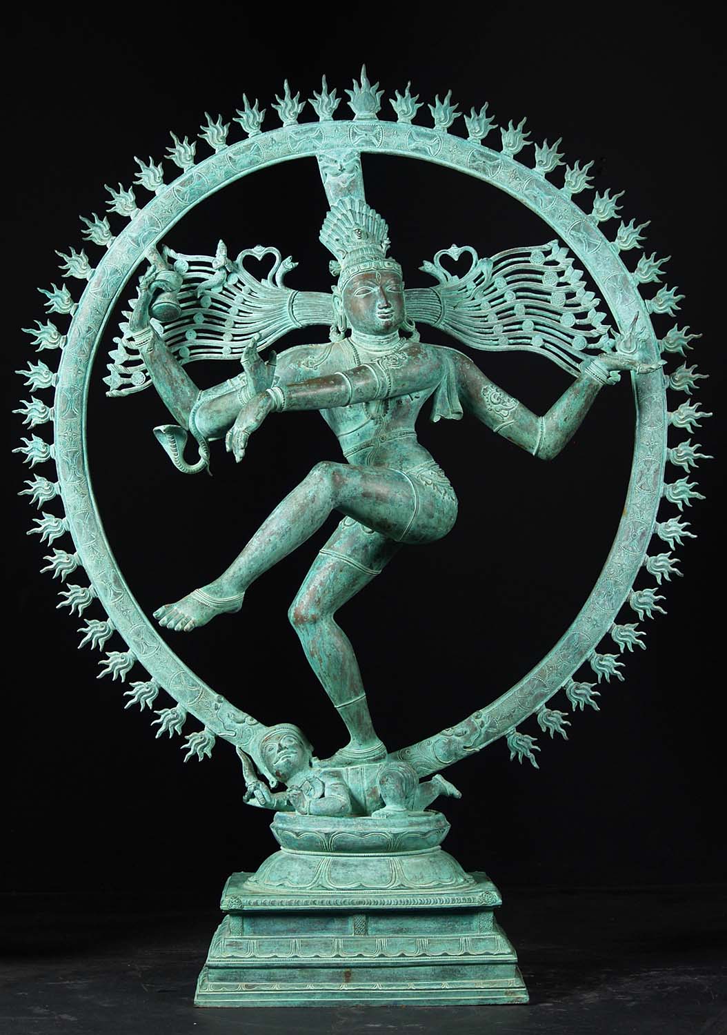 Masterpiece Bronze Antique Patina Nataraja 60"