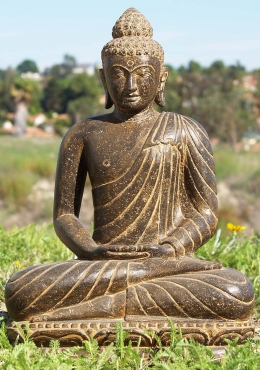 SOLD Stone Dharma Buddha Statue 37